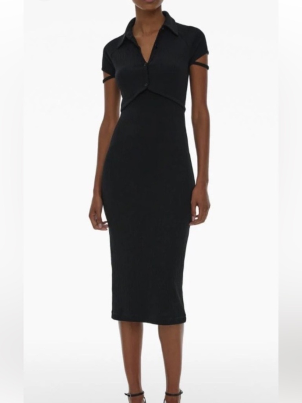 Helmut Lang open back cardigan dress